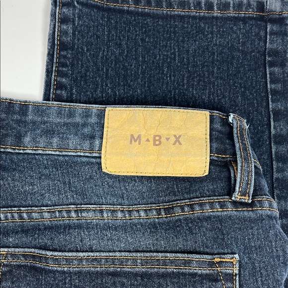 M.B.X Jeans for men Dark Blue Slim Fit 5 Pocket Sz 38x32 - Picture 3 of 11
